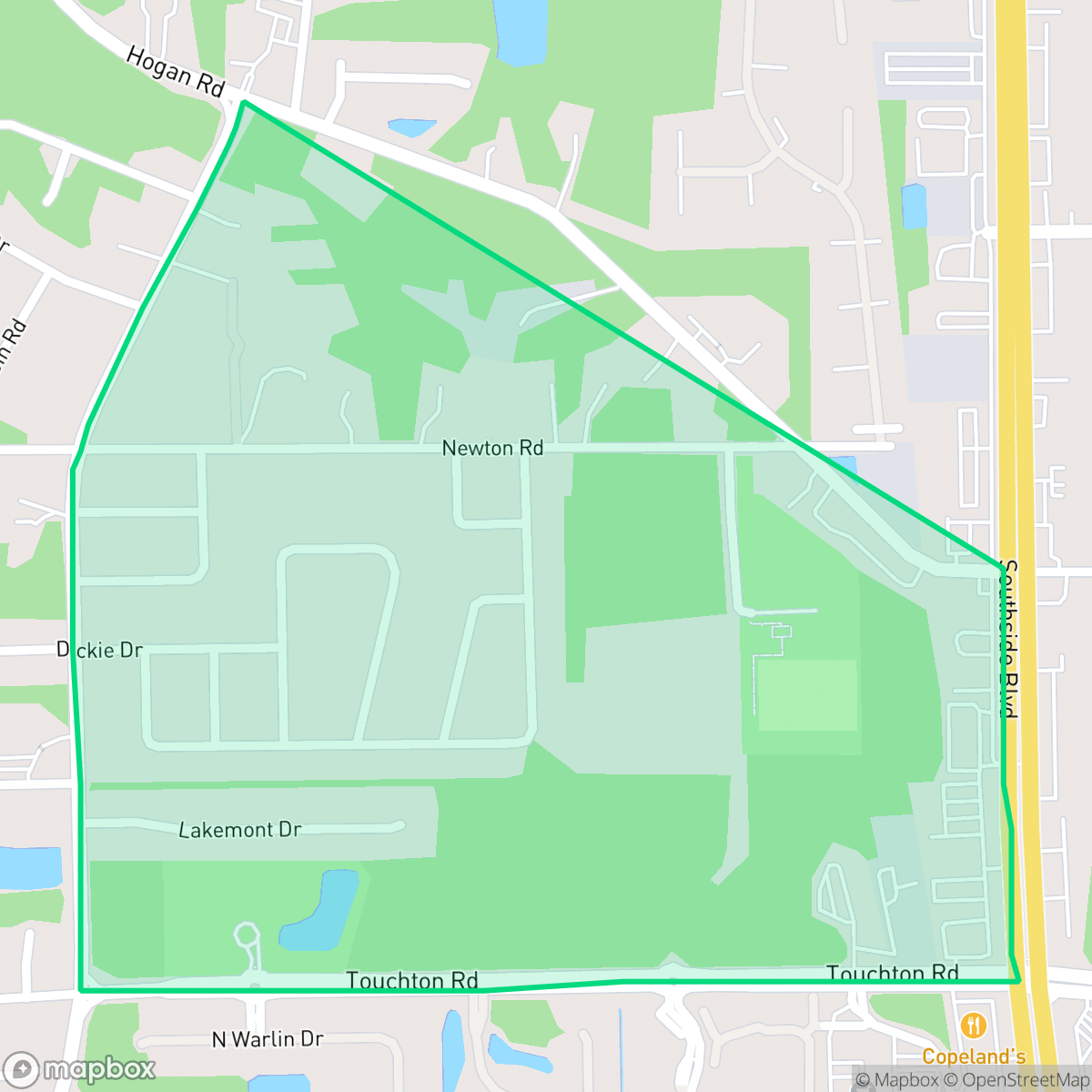 Map showing the location of Brackridge, Jacksonville, FL