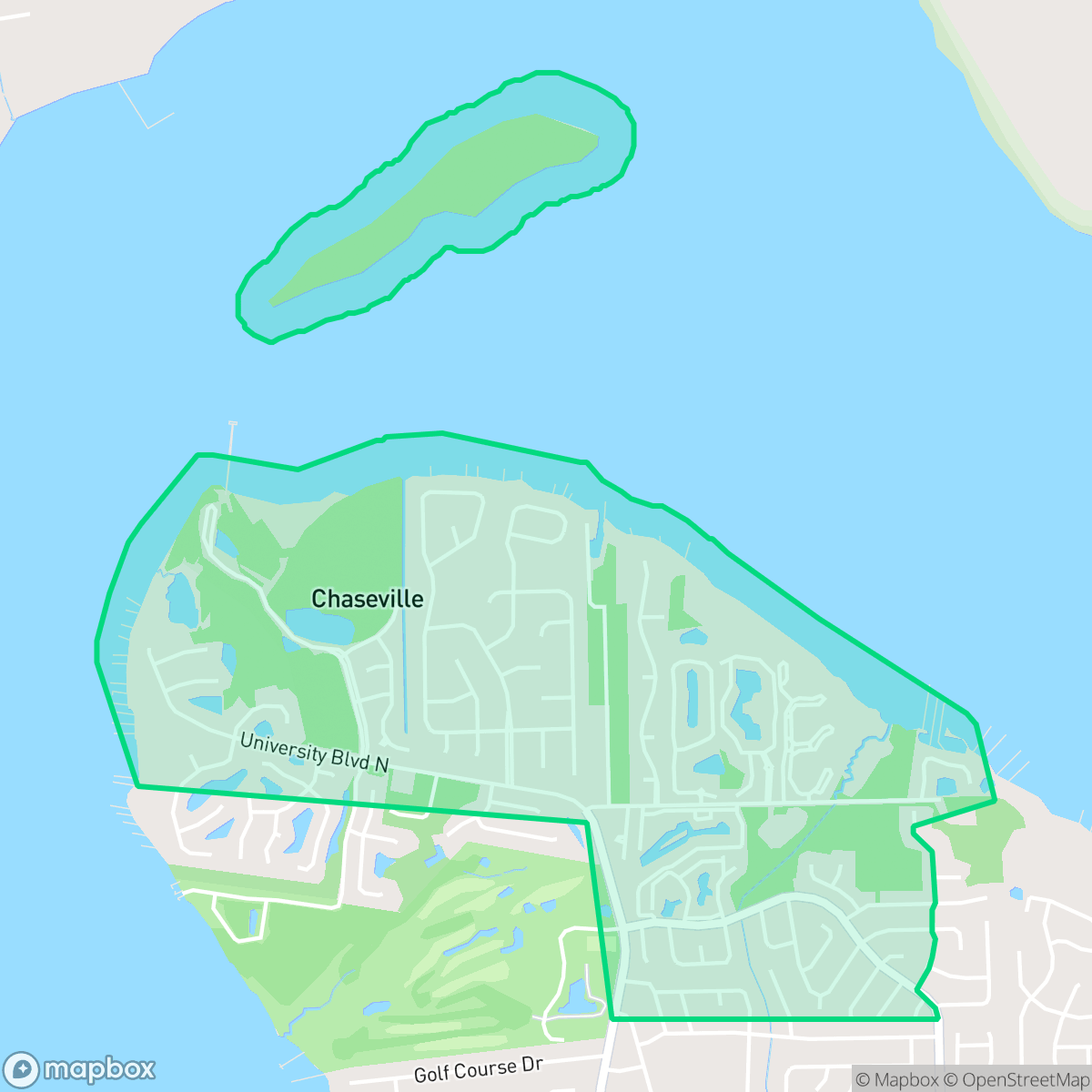 Map showing the location of Charter Point, Jacksonville, FL