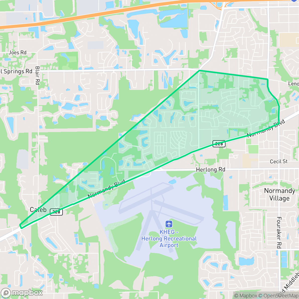 Map showing the location of Normandy Estate, Jacksonville, FL