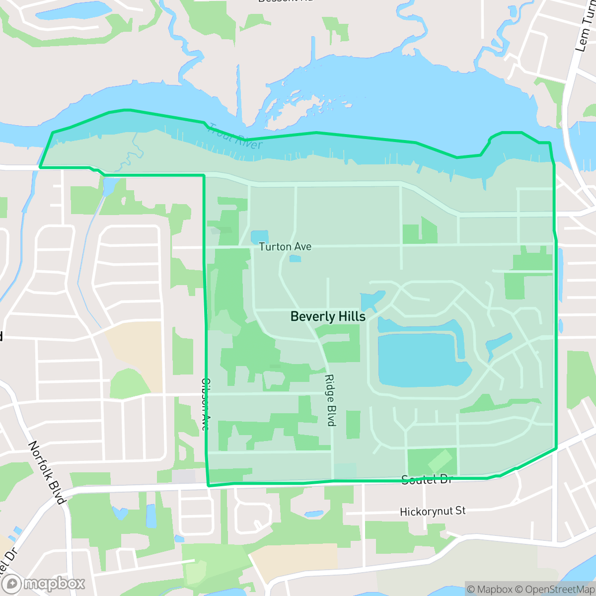 Map showing the location of Osceola Forest, Jacksonville, FL