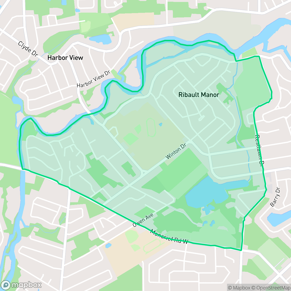 Map showing the location of Ribault, Jacksonville, FL