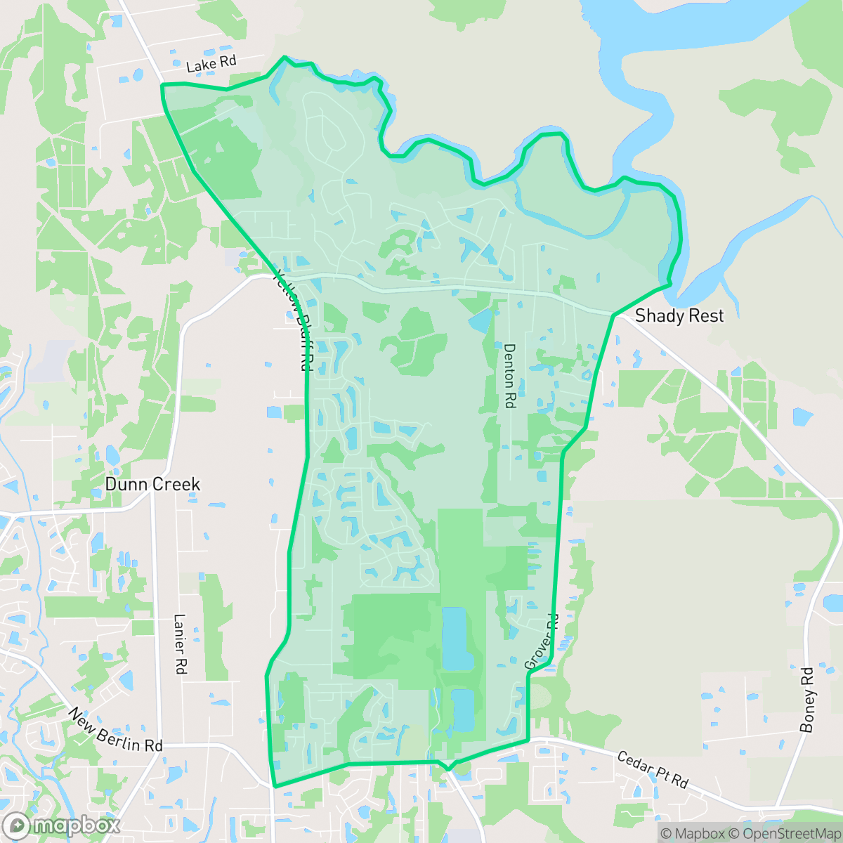 Map showing the location of The Cape, Jacksonville, FL