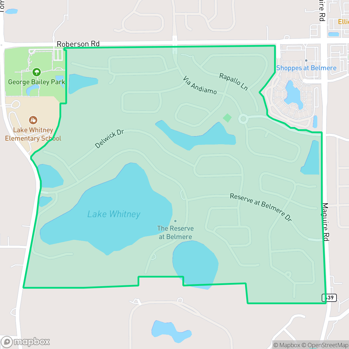 Map showing the location of Belmere, Lake Butler, FL
