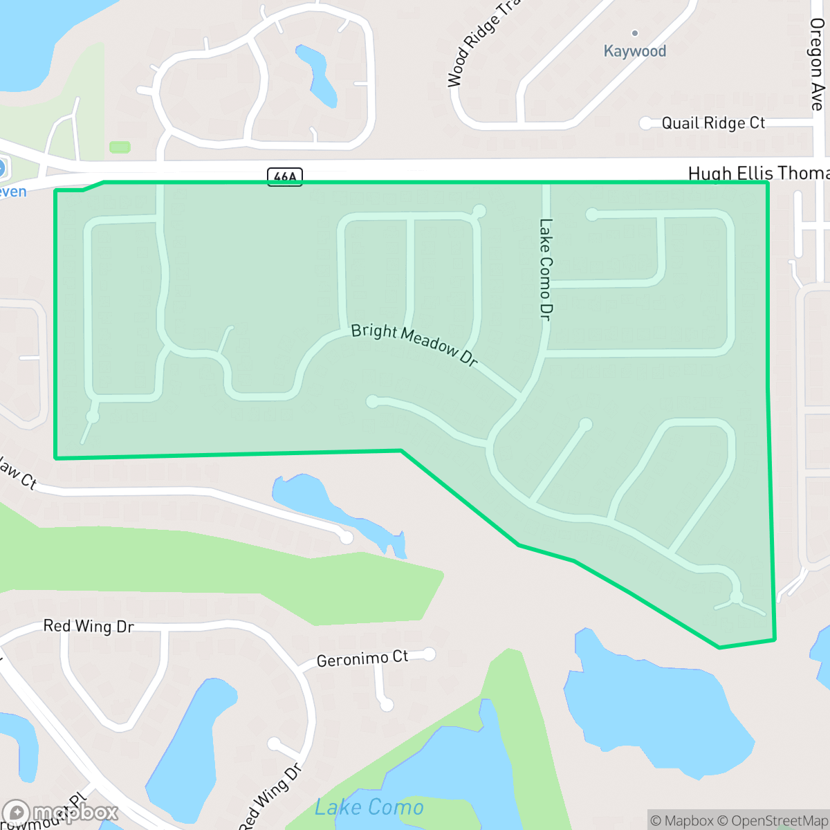 Map showing the location of Hills of Lake Mary, Lake Mary, FL