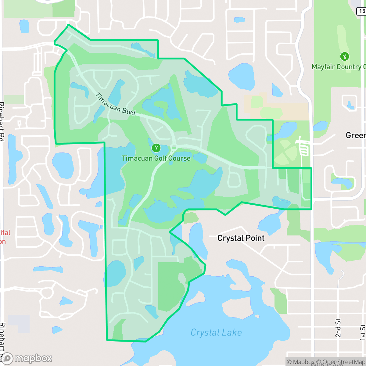 Map showing the location of Timacuan, Lake Mary, FL