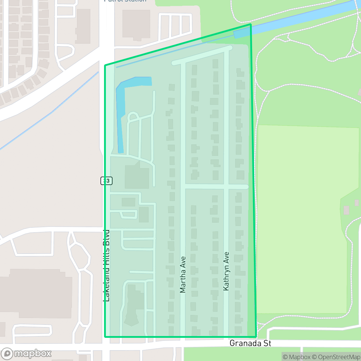 Map showing the location of N Martha, Lakeland, FL