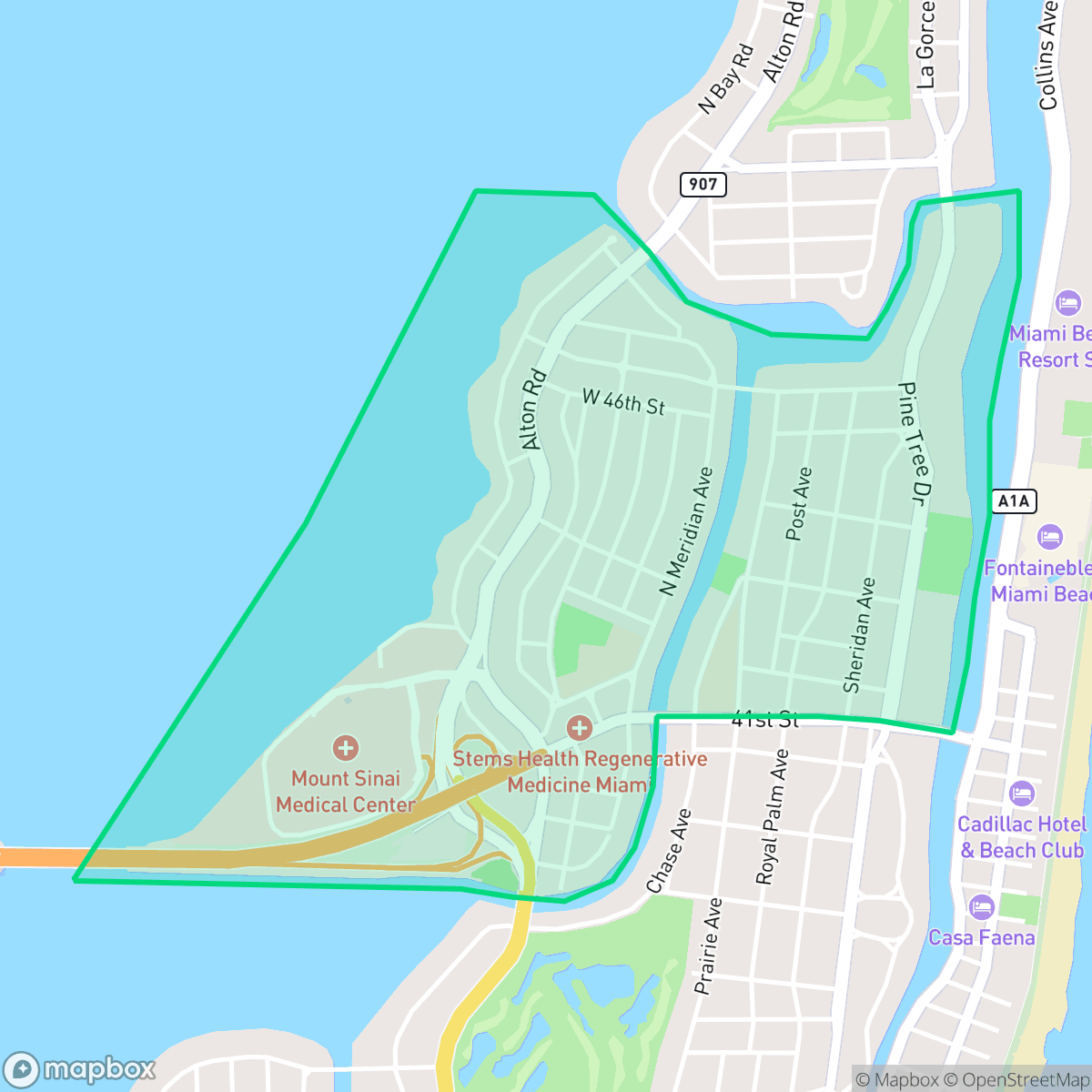 Map showing the location of Nautilus, Miami Beach, FL