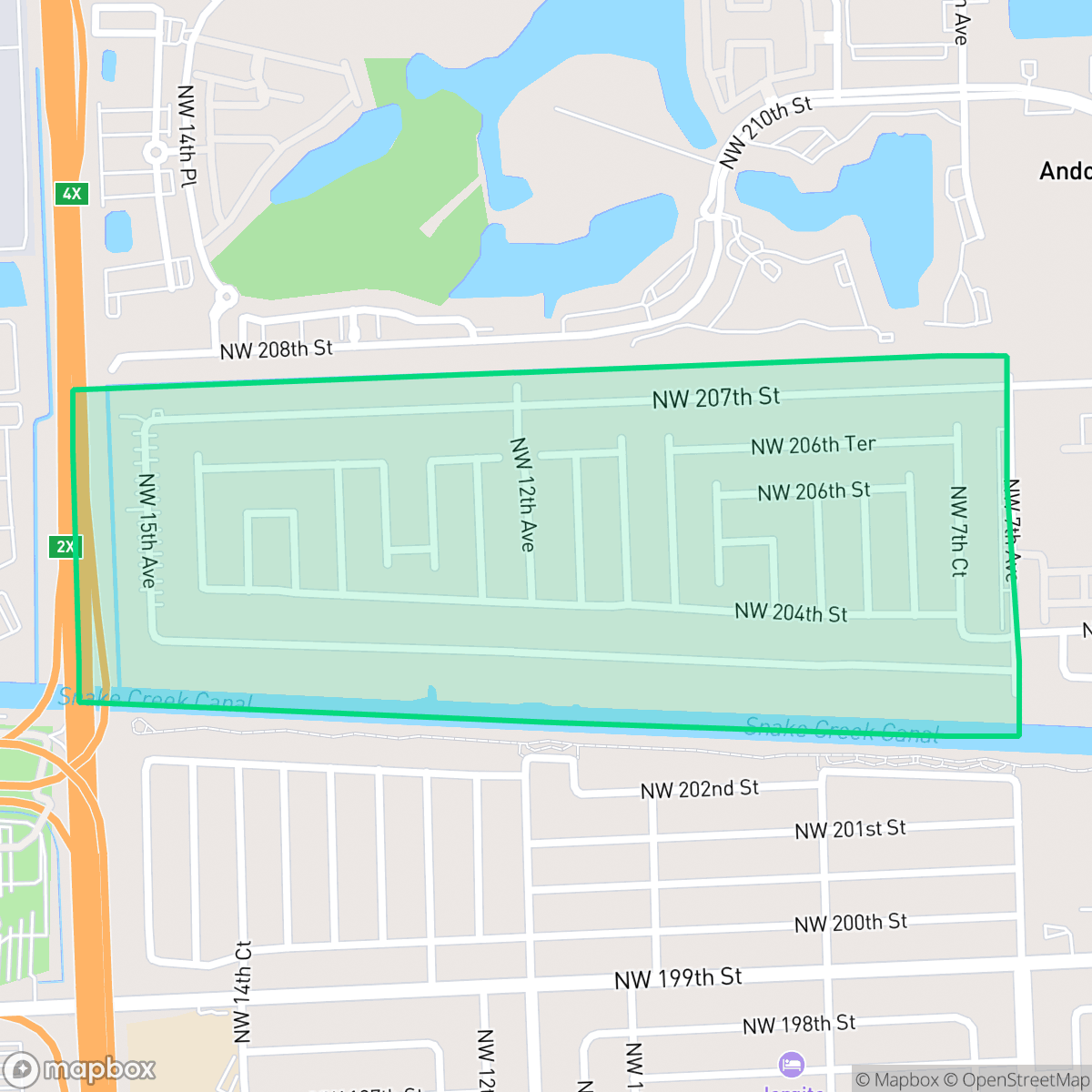 Map showing the location of Country Club Estates, Miami Gardens, FL