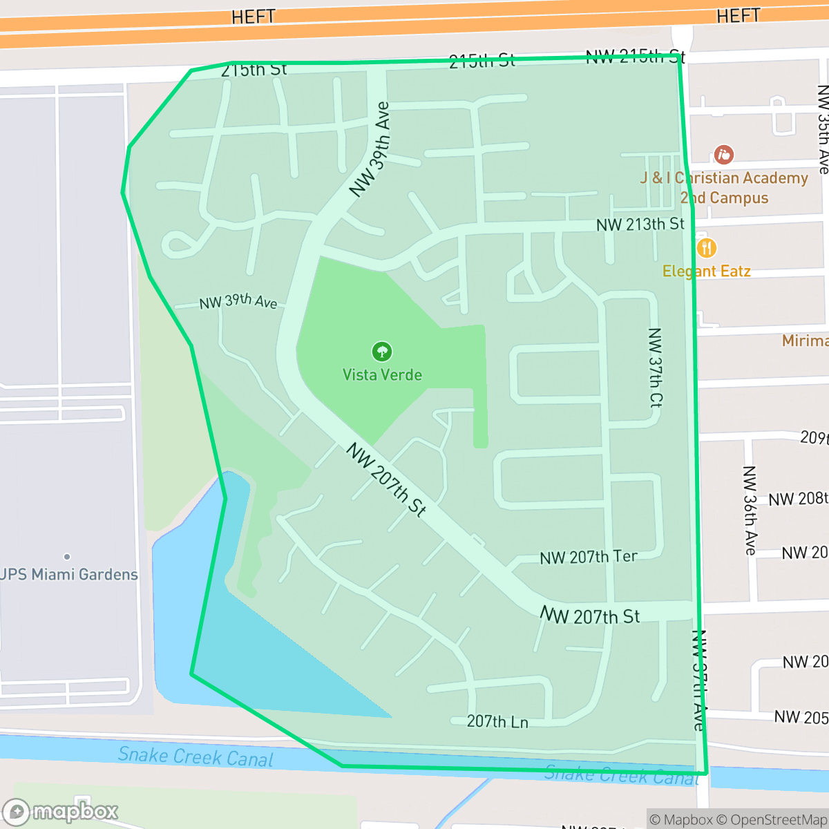 Map showing the location of Vista Verde, Miami Gardens, FL