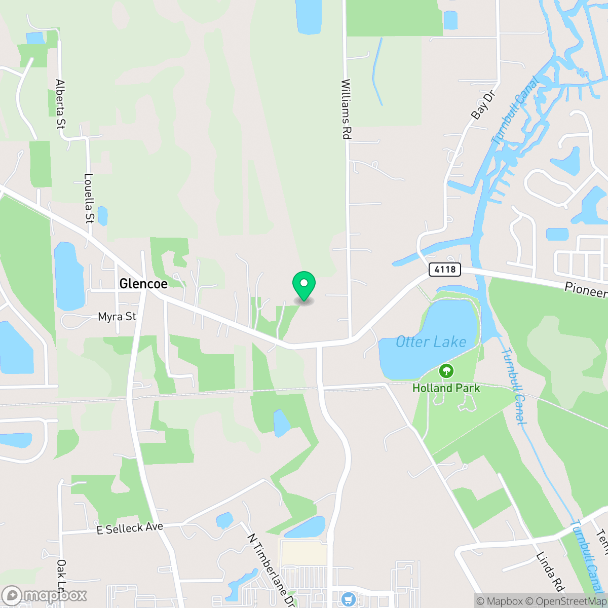 Map showing the location of New Smyrna Beach, FL — coverage area