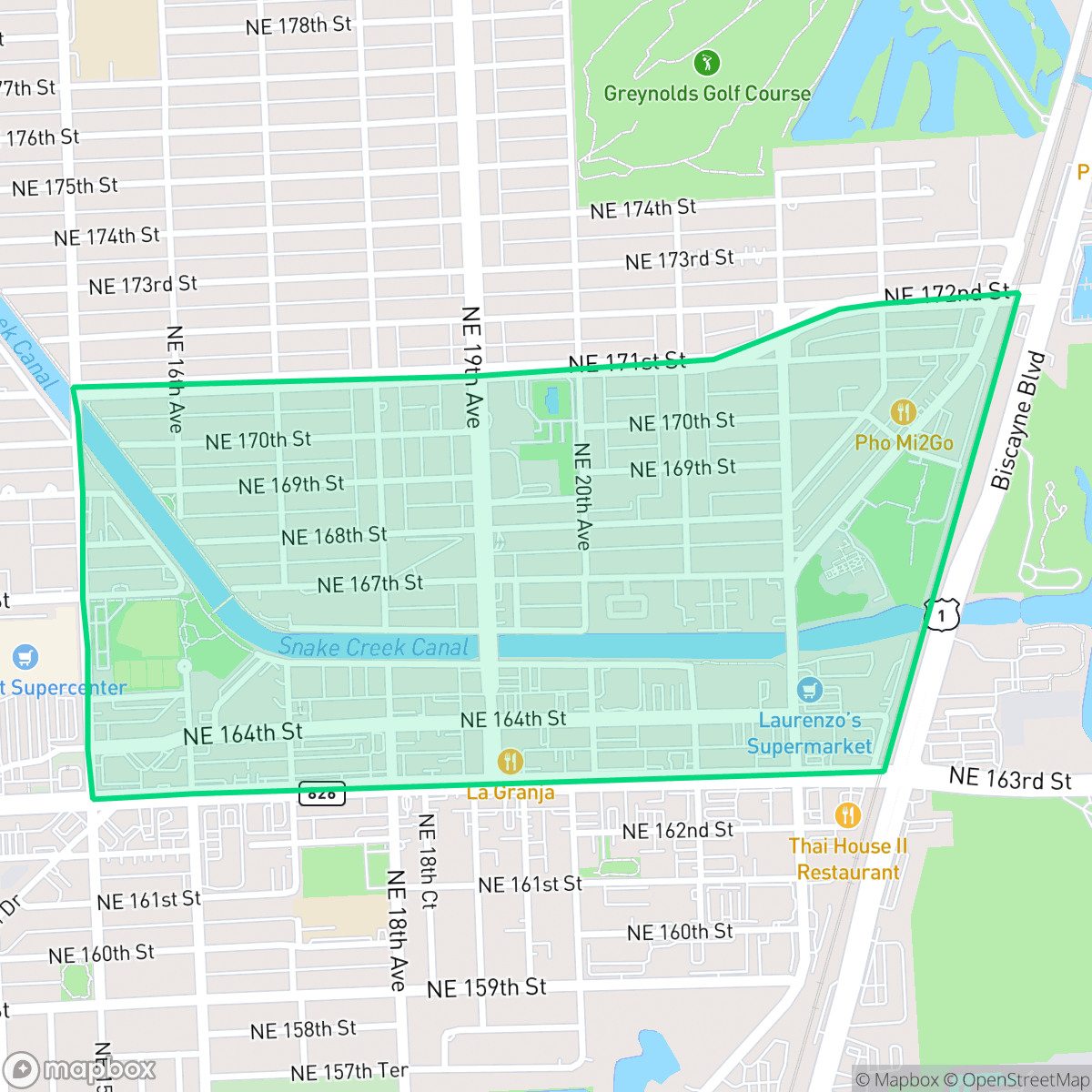 Map showing the location of City Center, North Miami Beach, FL