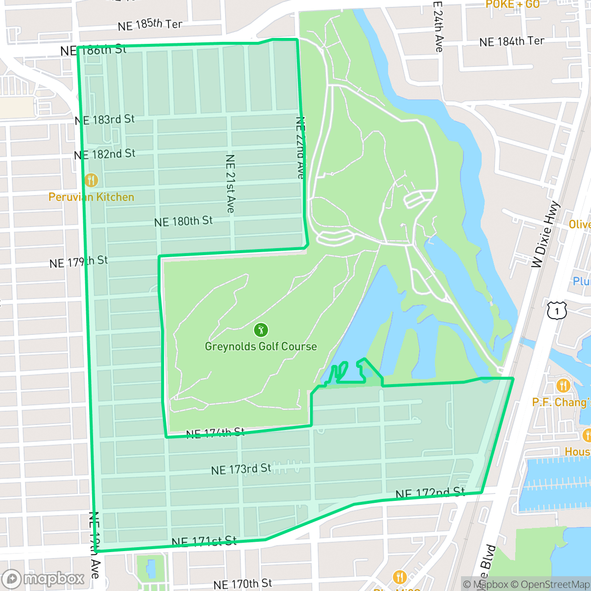 Map showing the location of Sunray East, North Miami Beach, FL