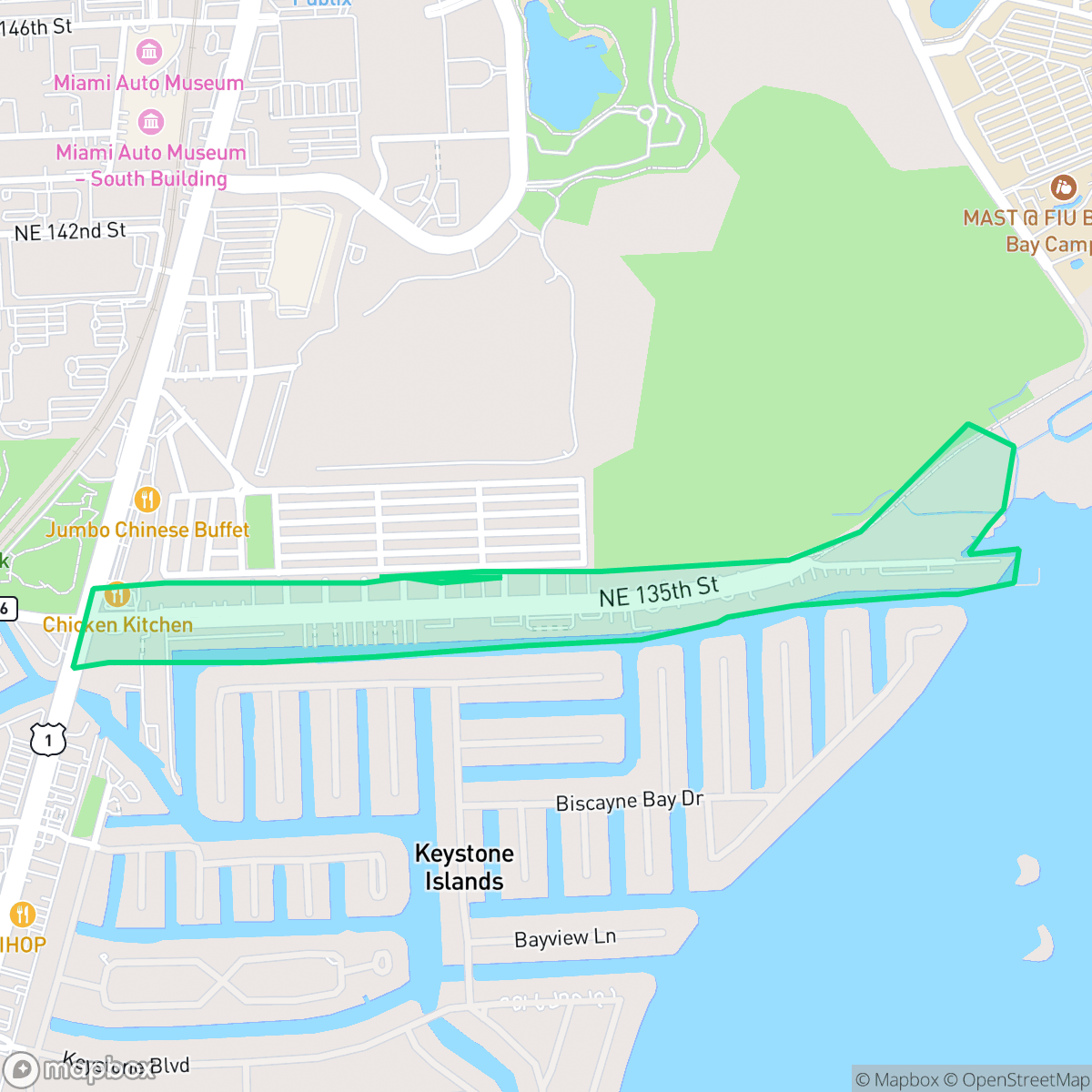 Map showing the location of Amber Creek East, North Miami, FL