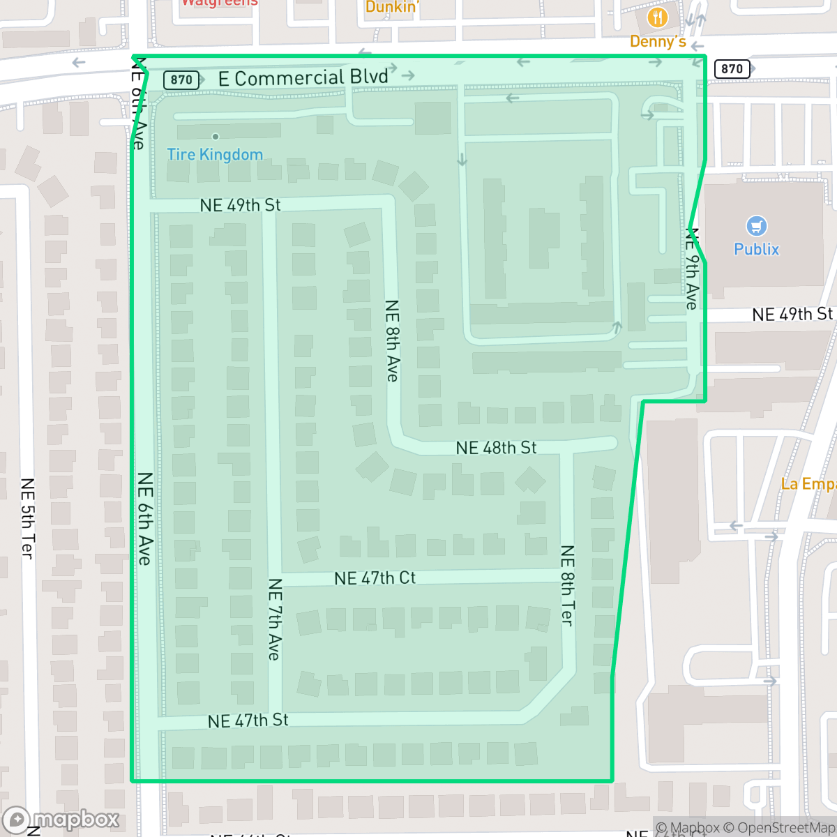 Map showing the location of Garden Acres, Oakland Park, FL