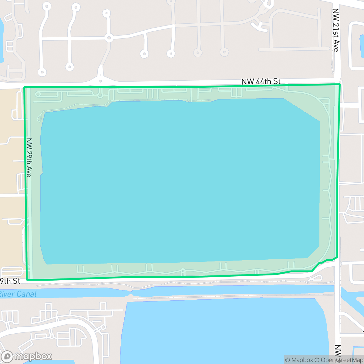Map showing the location of Lake Emerald, Oakland Park, FL
