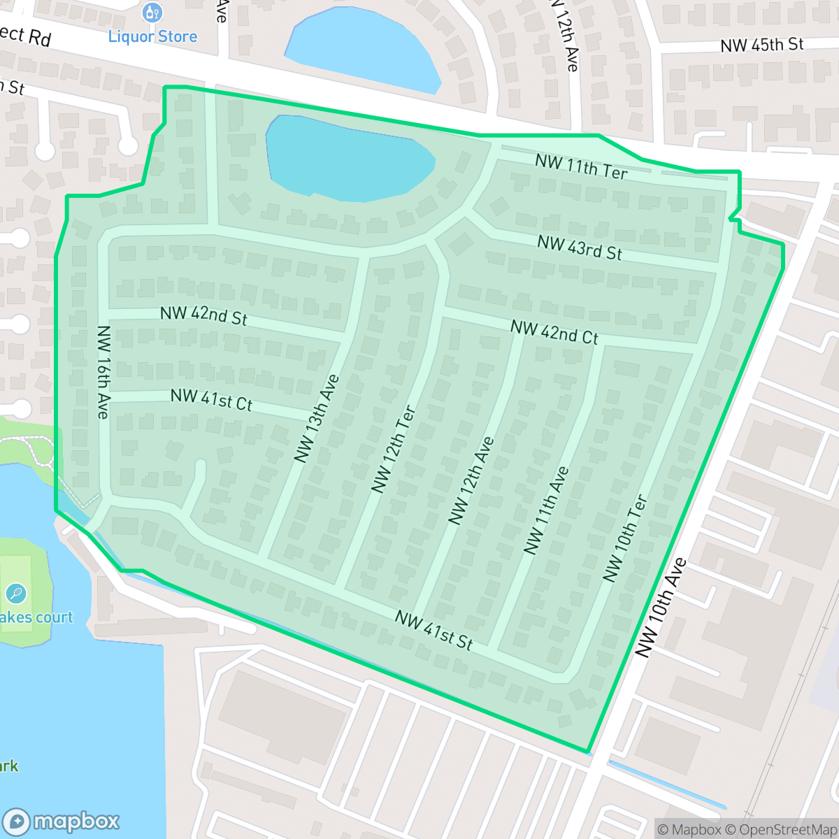 Map showing the location of Twin Lakes South, Oakland Park, FL
