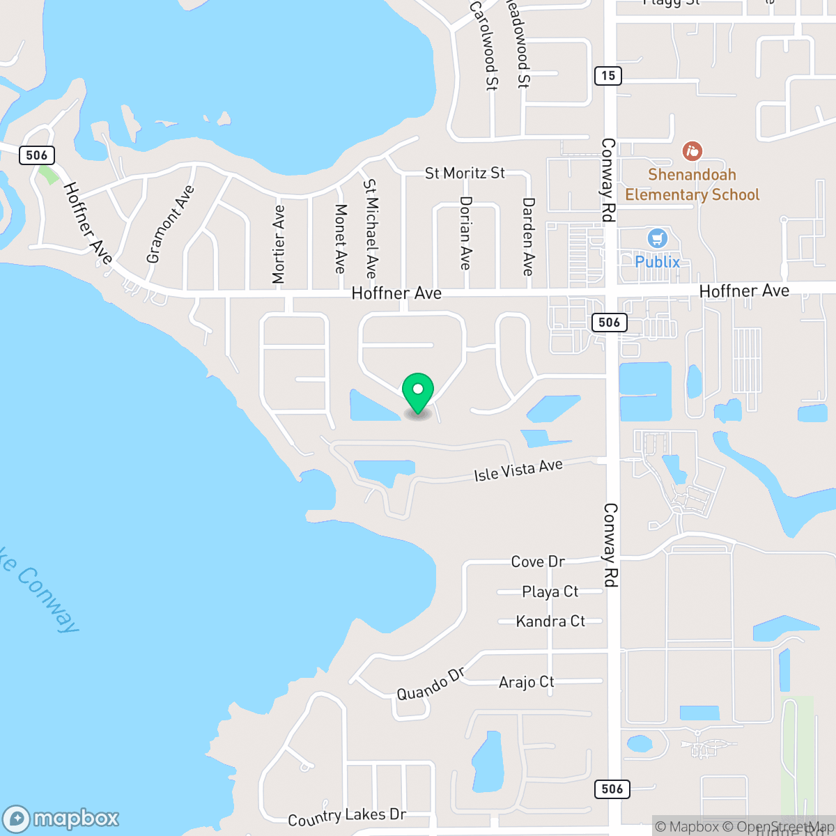 Map showing the location of Orlando, FL — coverage area