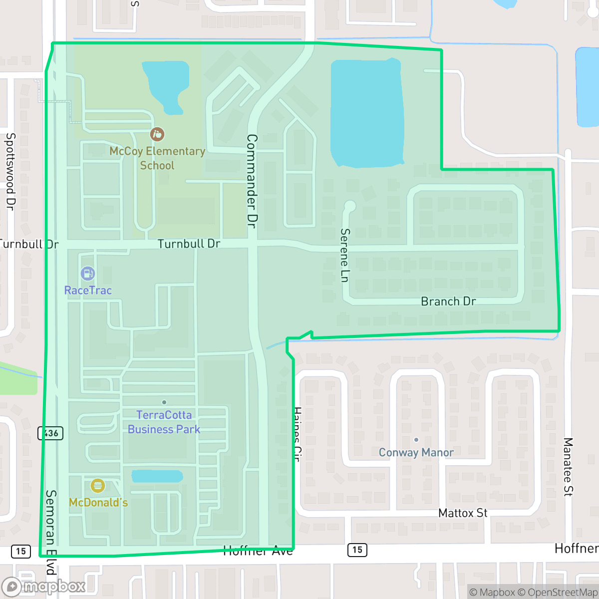Map showing the location of Countryside, Orlando, FL