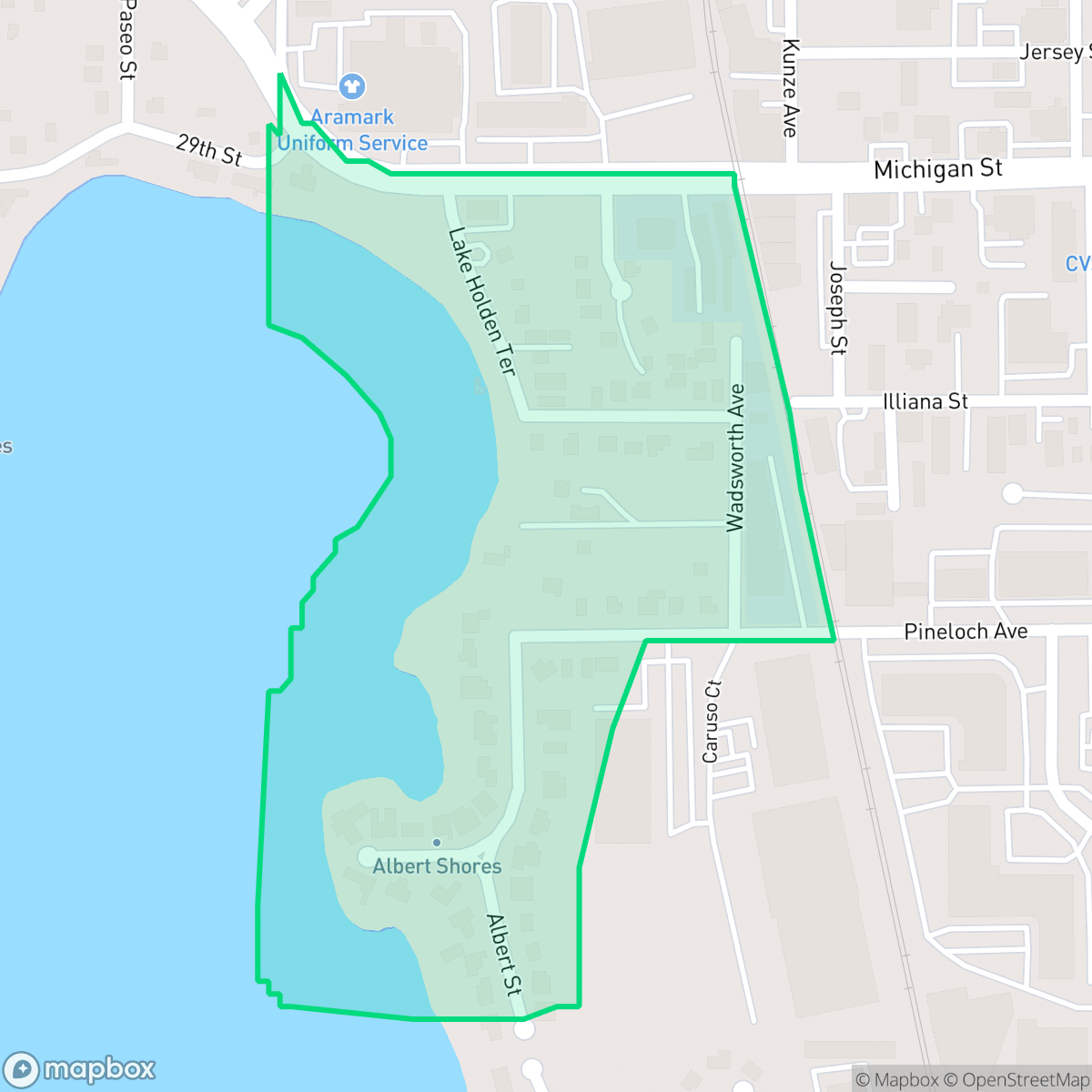 Map showing the location of Lake Holden, Orlando, FL