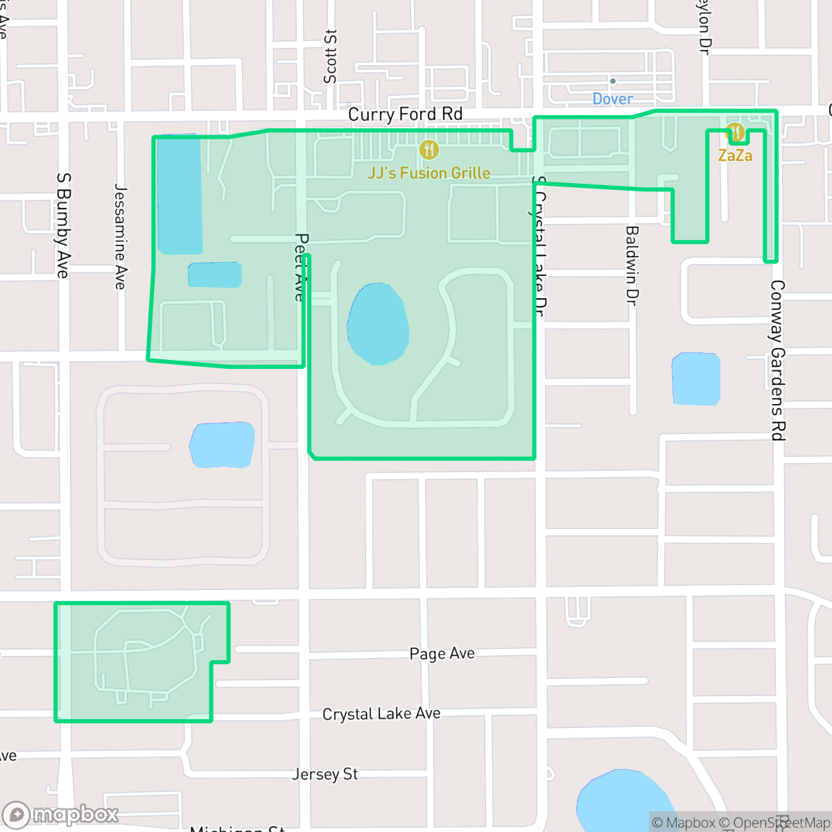 Map showing the location of Lake Terrace, Orlando, FL