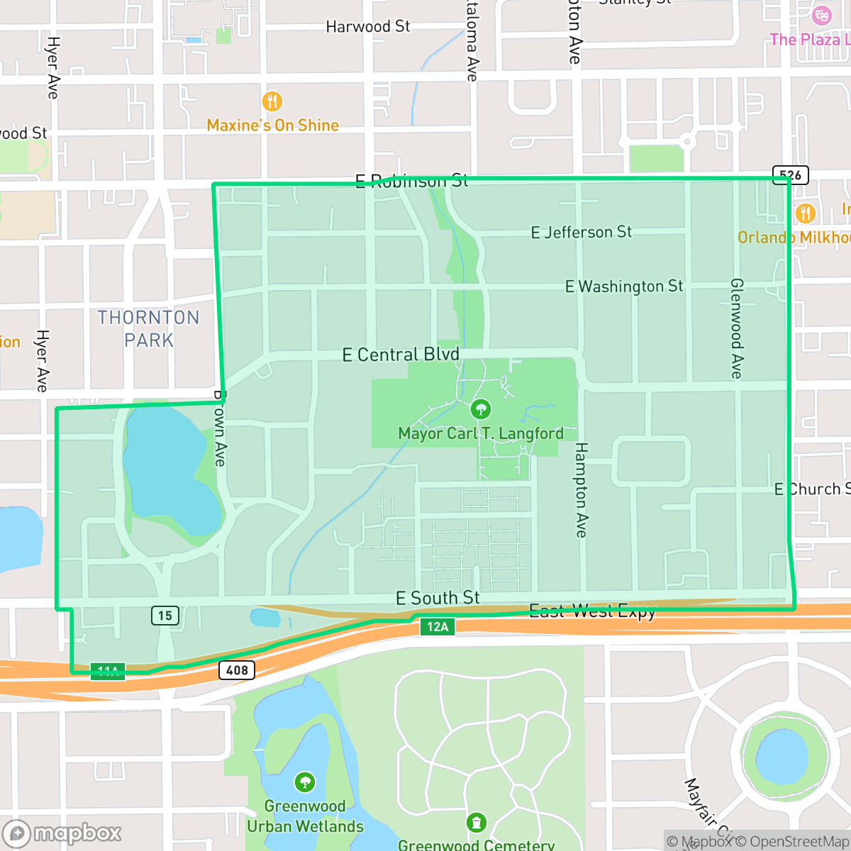 Map showing the location of Lawsona-Fern Creek, Orlando, FL