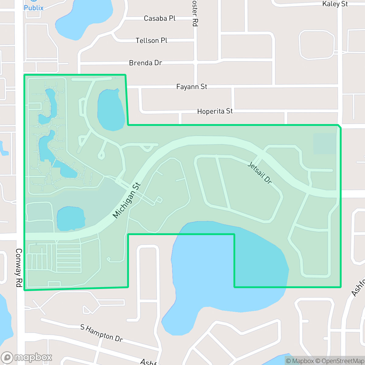 Map showing the location of Mariners Village, Orlando, FL