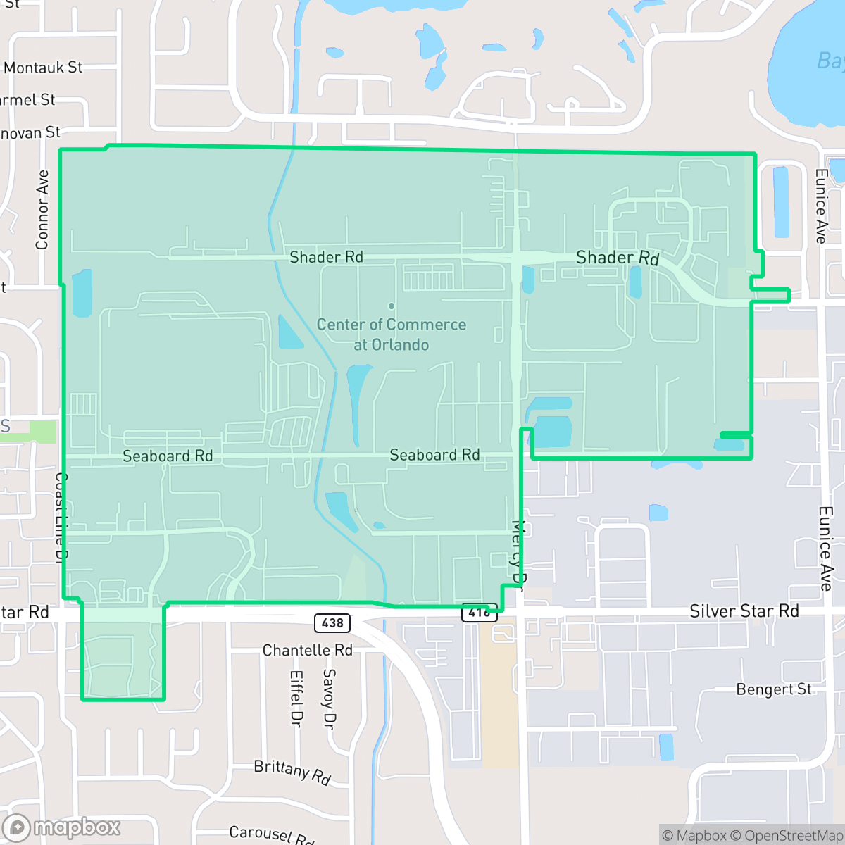 Map showing the location of Seaboard Industrial, Orlando, FL