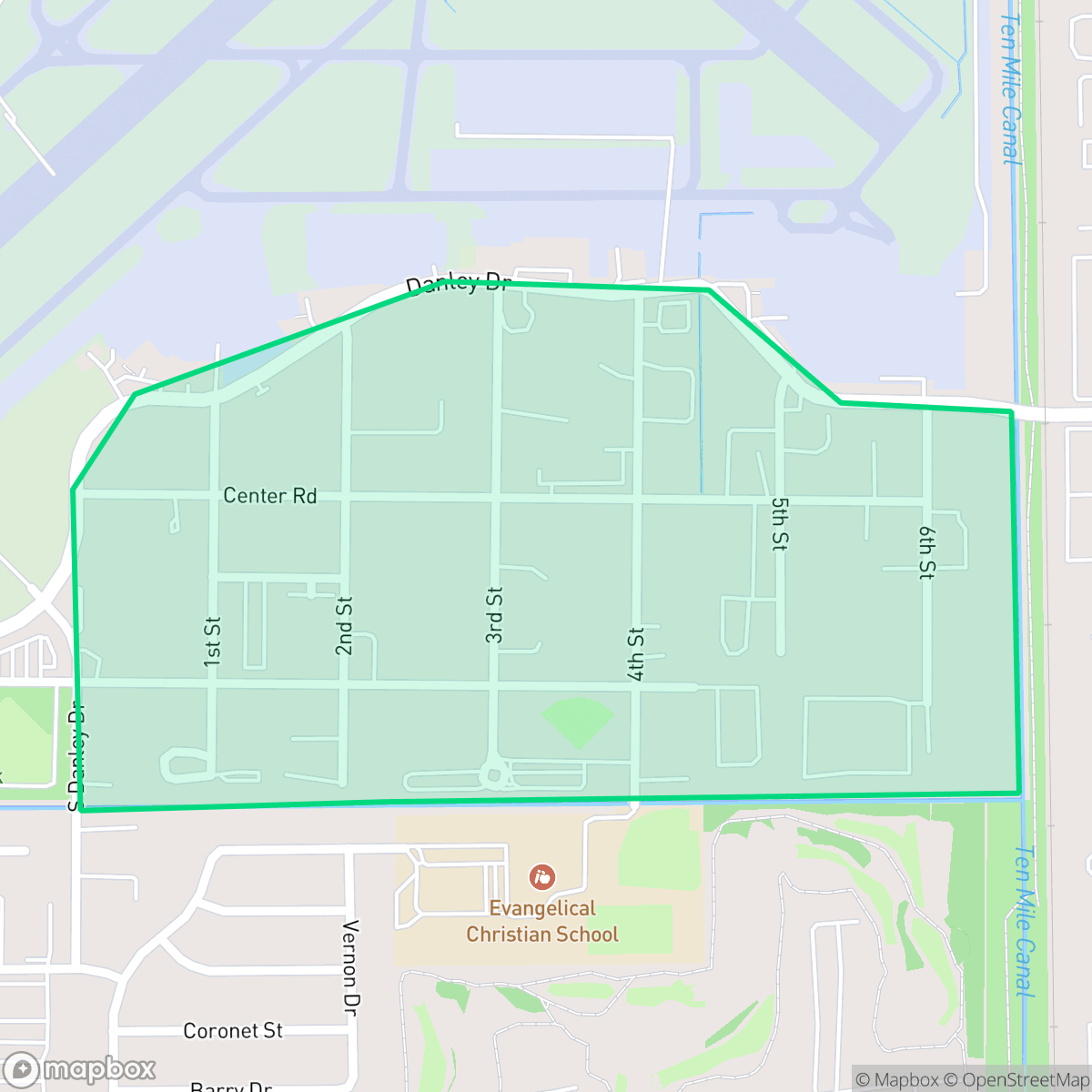 Map showing the location of Page Park, FL — coverage area