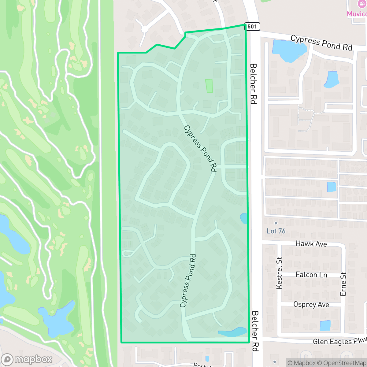 Map showing the location of Gleneagles, Palm Harbor, FL