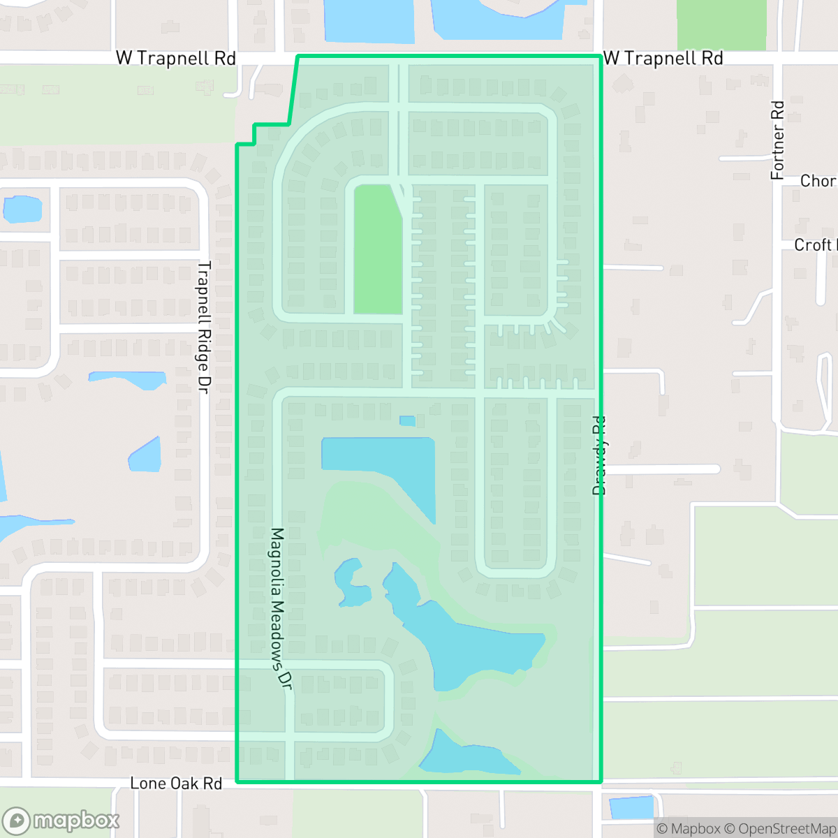 Map showing the location of Magnolia Green, Plant City, FL