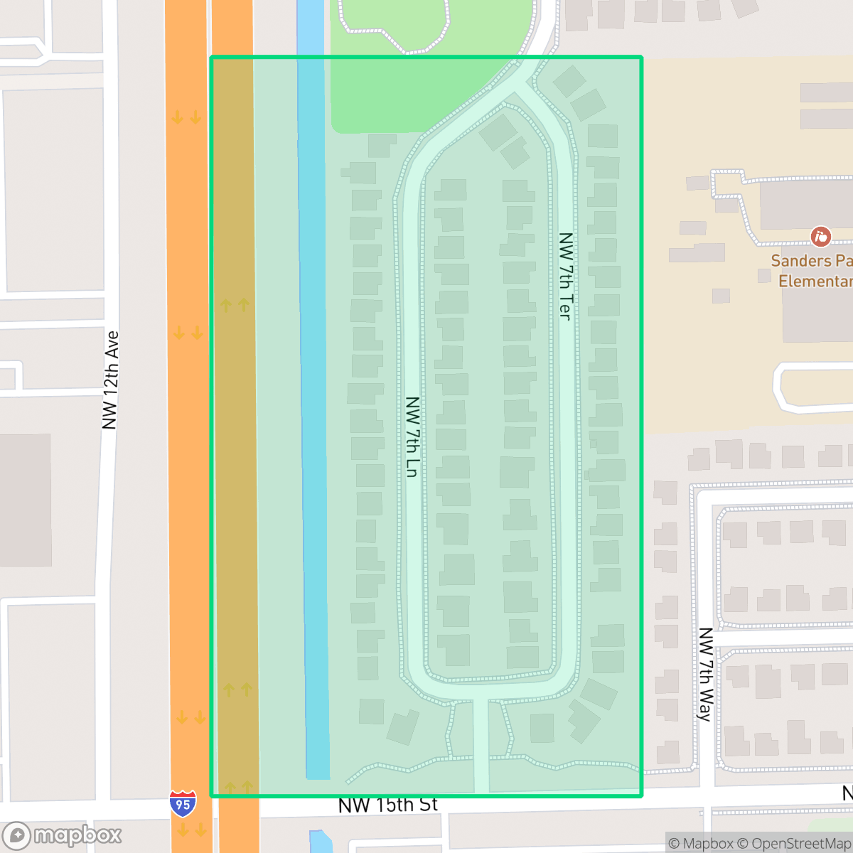 Map showing the location of Canal Point, Pompano Beach, FL