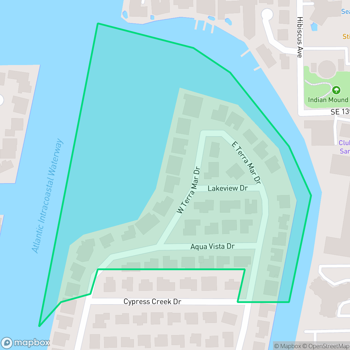 Map showing the location of Terra Mar, Pompano Beach, FL
