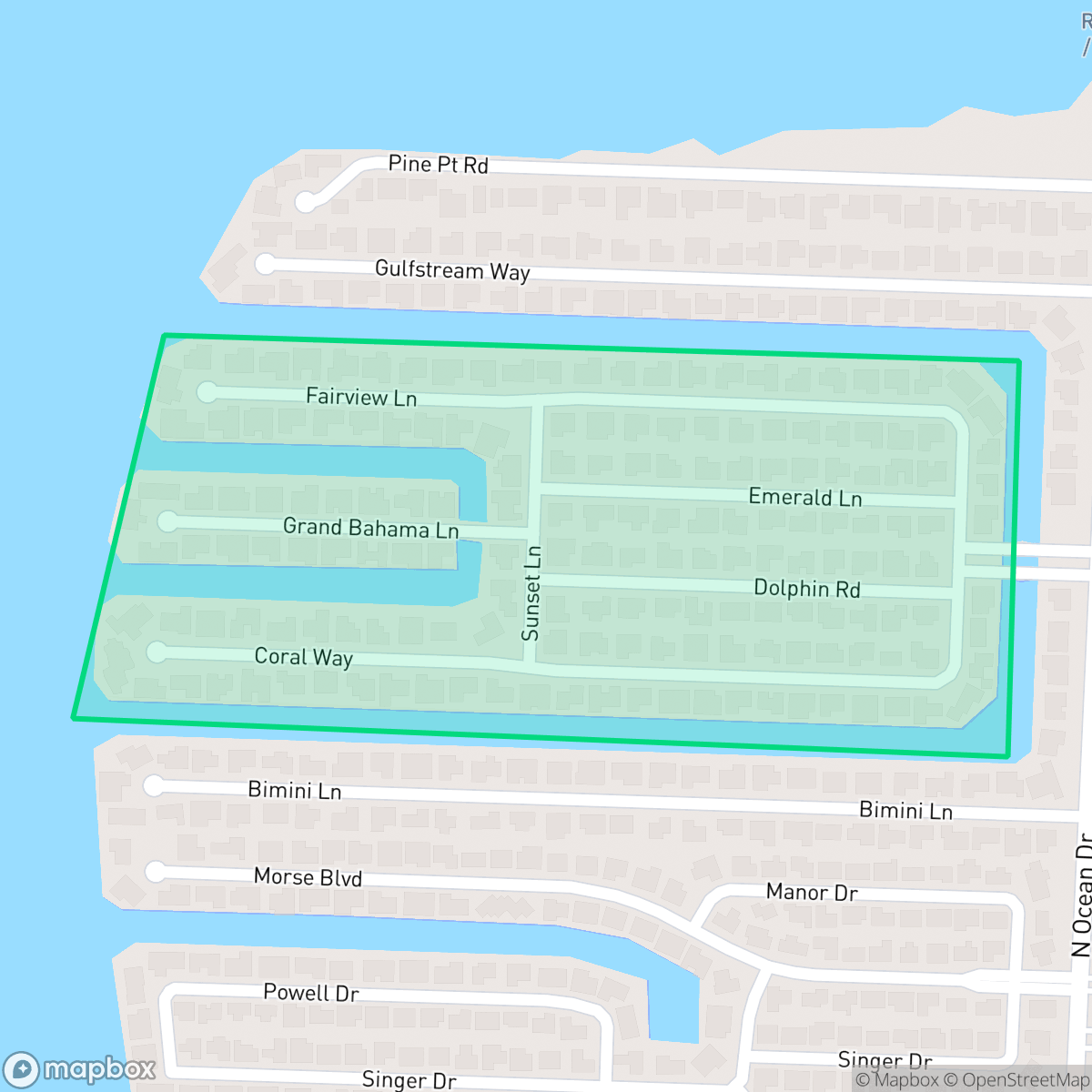 Map showing the location of Palm Beach Isles, Riviera Beach, FL