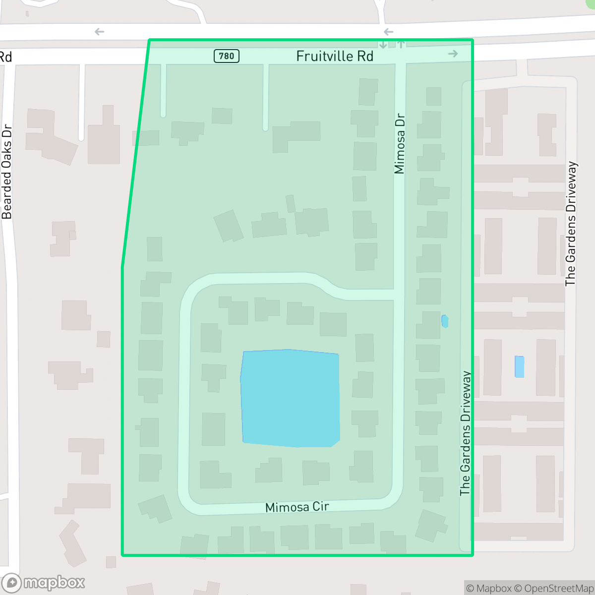 Map showing the location of Beechwood, Sarasota, FL