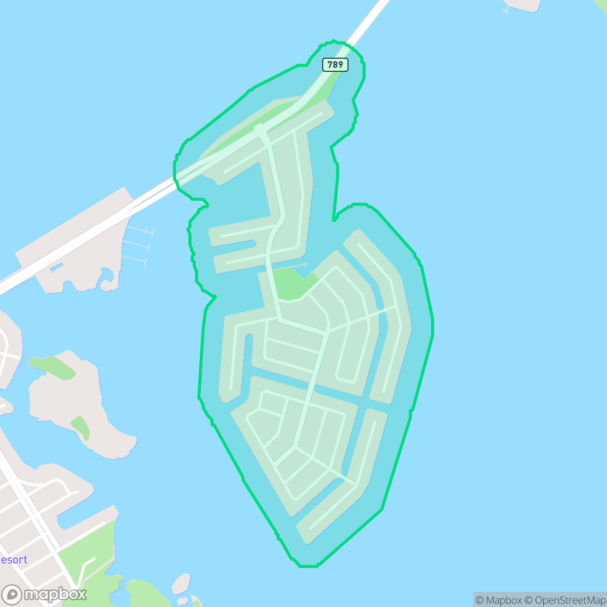 Map showing the location of Bird Key, Sarasota, FL