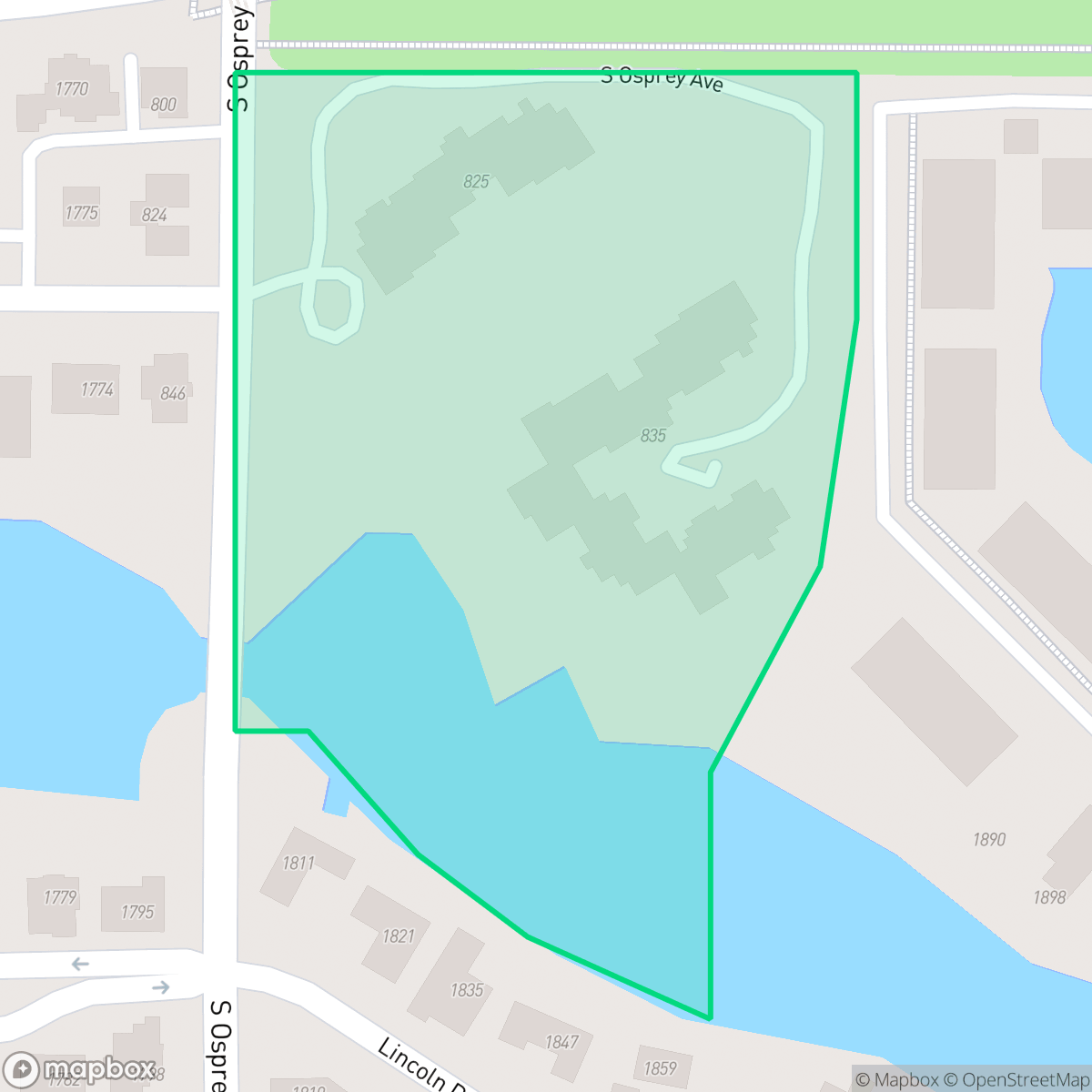 Map showing the location of Central Park, Sarasota, FL