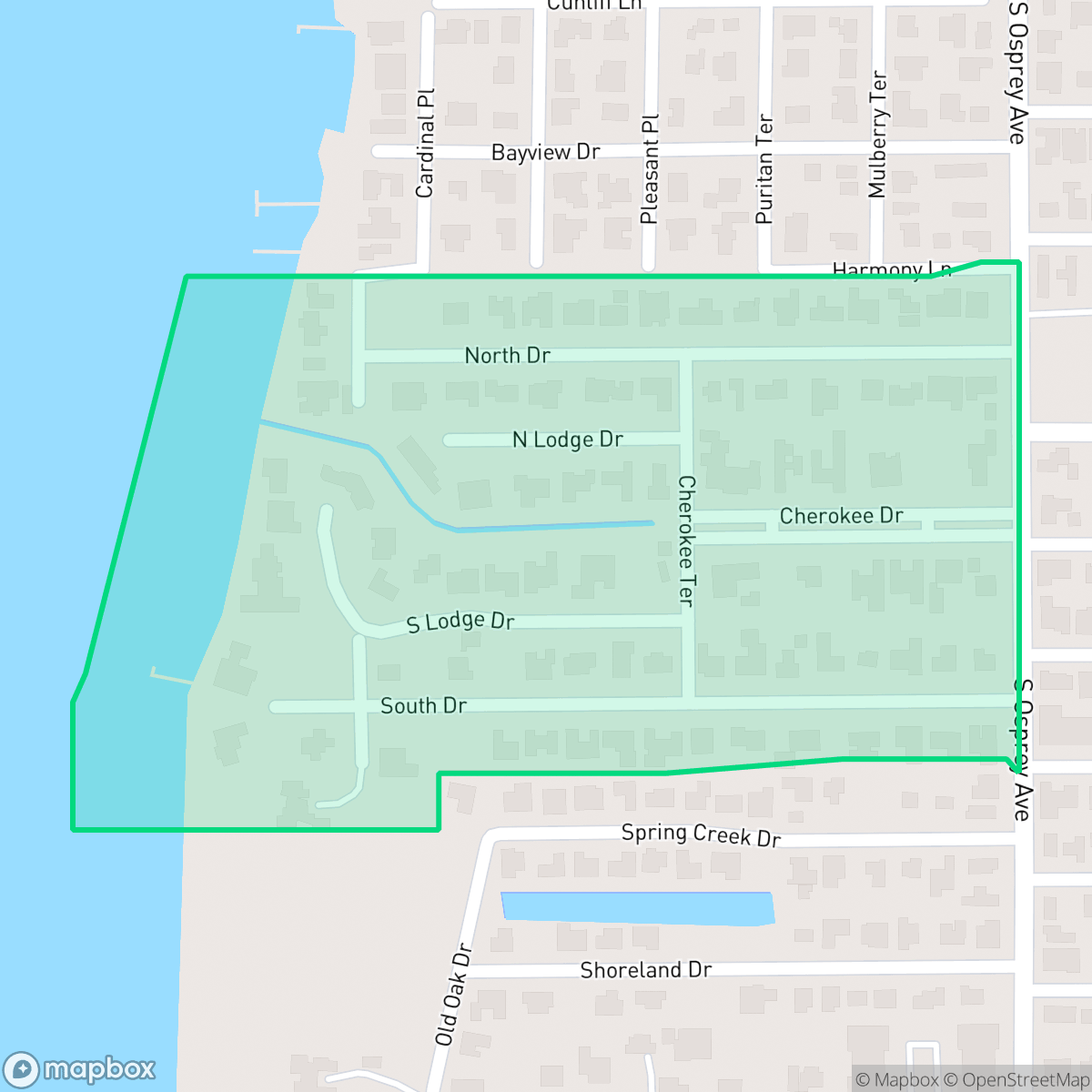 Map showing the location of Cherokee Park, Sarasota, FL