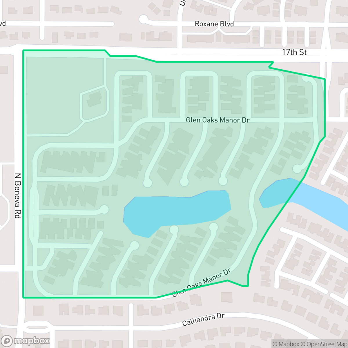 Map showing the location of Glen Oaks Manor, Sarasota, FL