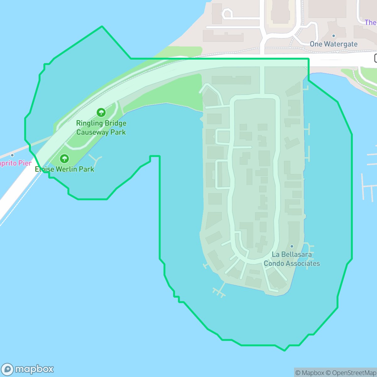 Map showing the location of Golden Gate Point, Sarasota, FL