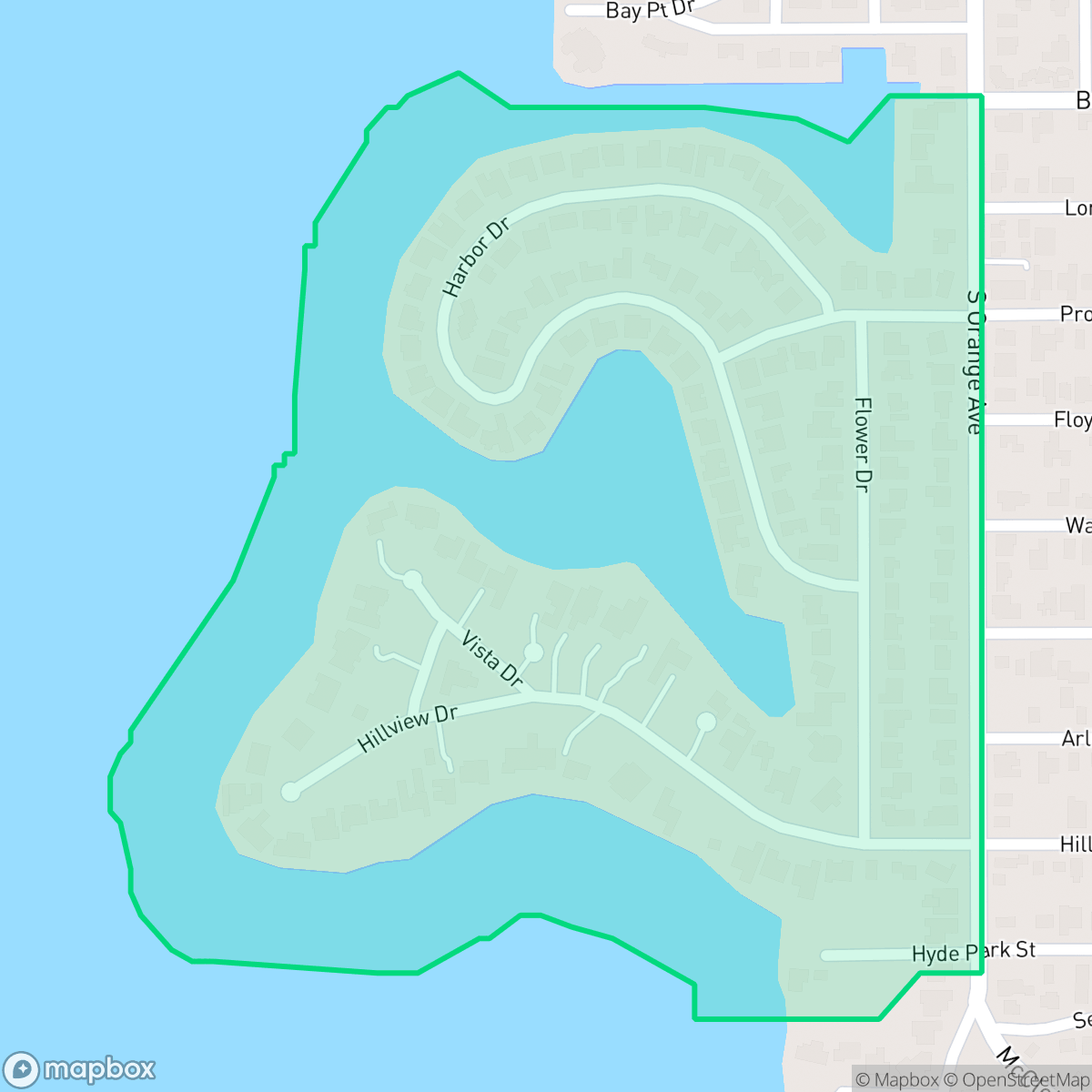Map showing the location of Harbor Acres, Sarasota, FL
