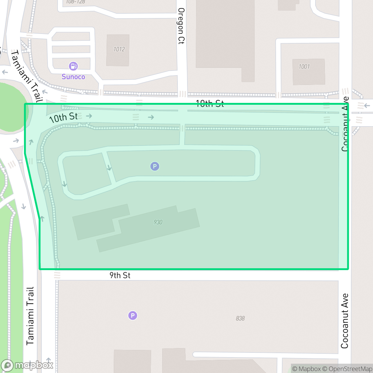 Map showing the location of Jefferson Center, Sarasota, FL