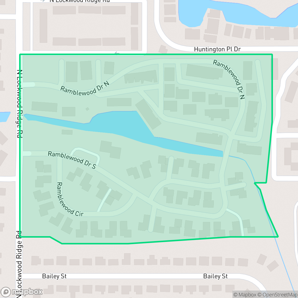 Map showing the location of Ramblewood Acres, Sarasota, FL