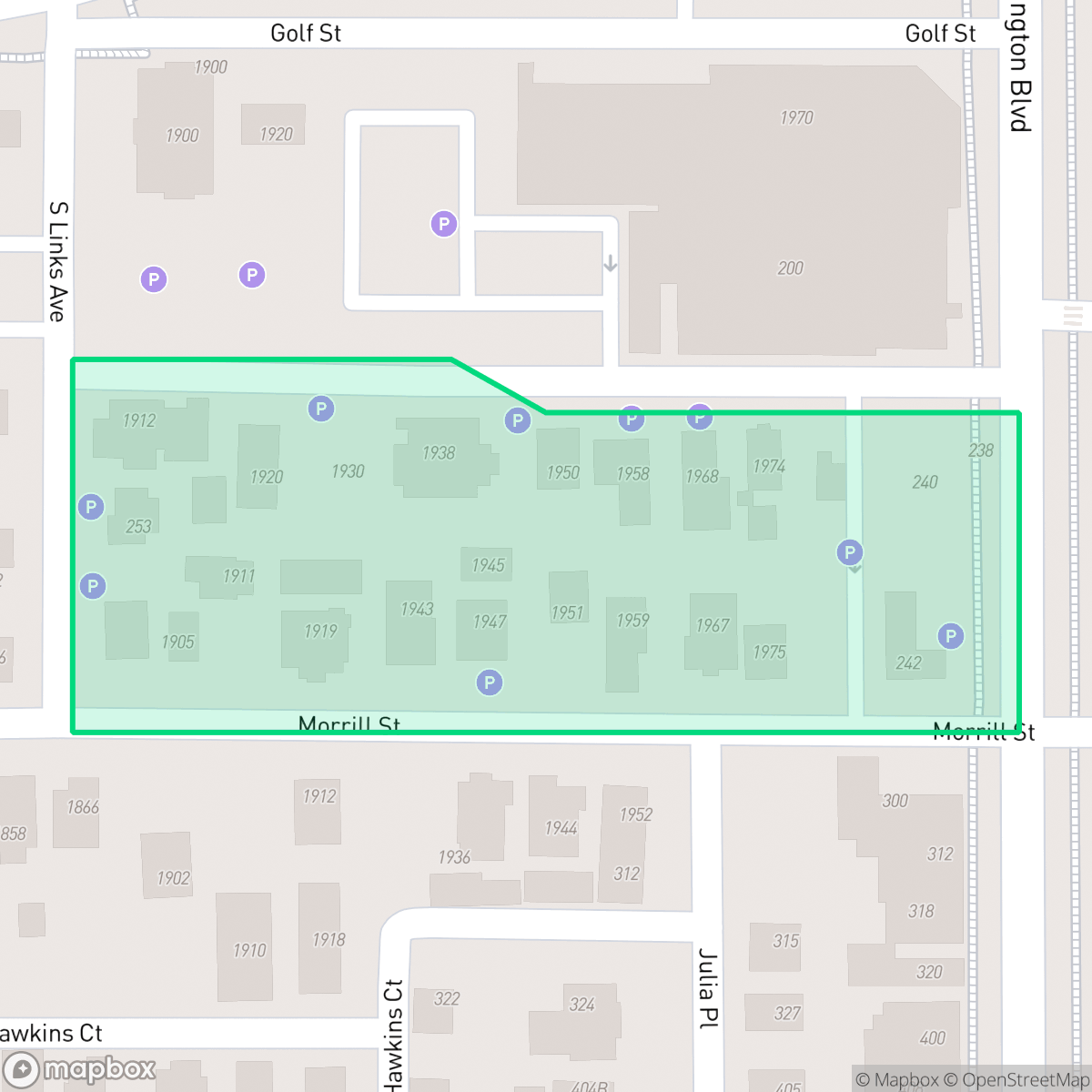 Map showing the location of Towles Court, Sarasota, FL