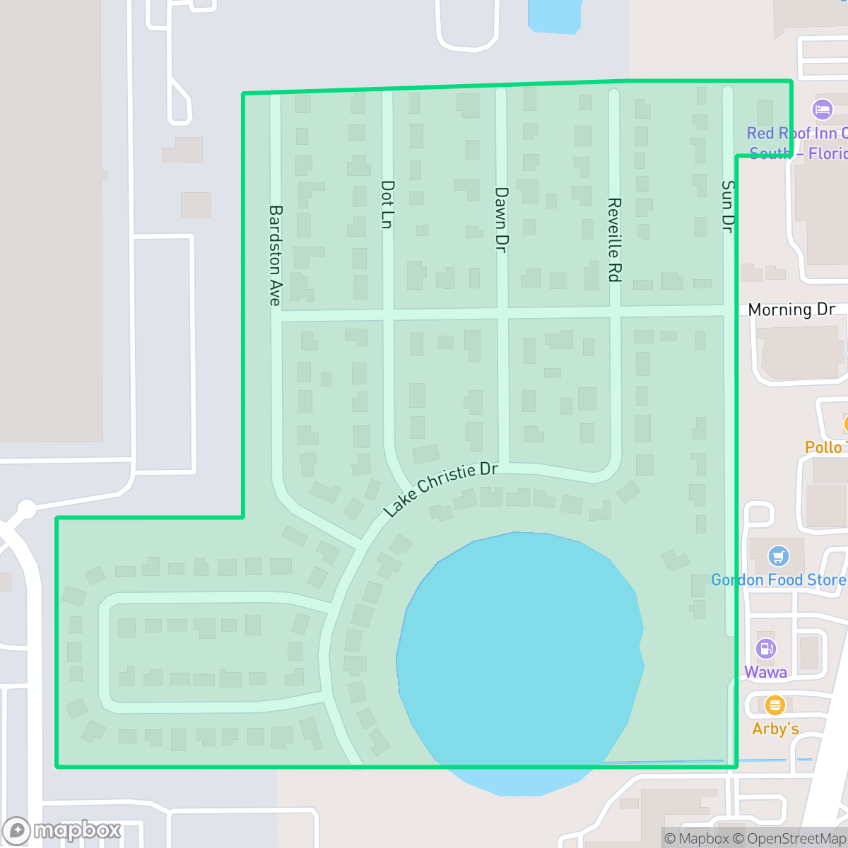 Map showing the location of Morningside Park, Sky Lake, FL