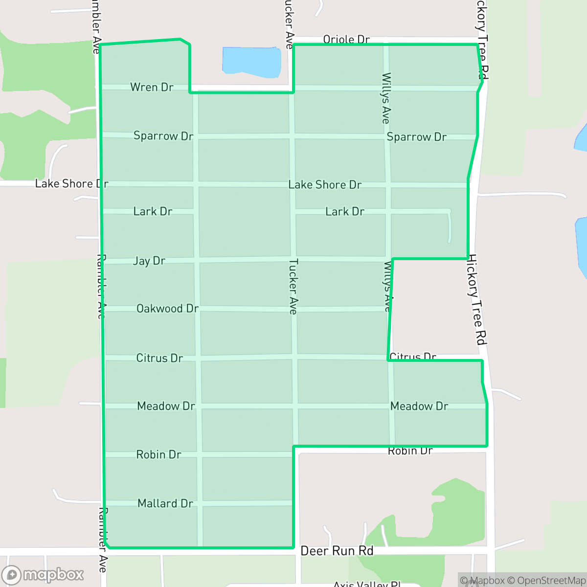 Map showing the location of Saint Cloud Manor Village, St. Cloud, FL