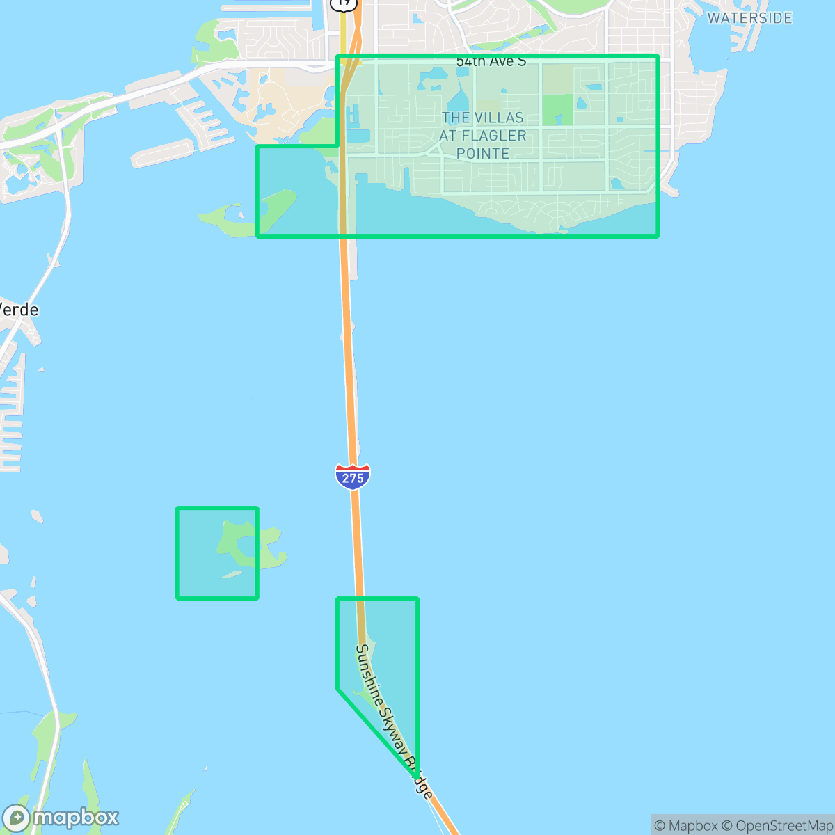 Map showing the location of Greater Pinellas Point, St. Petersburg, FL