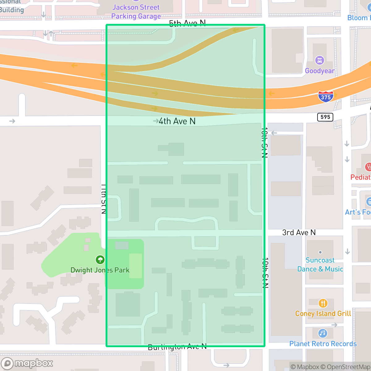 Map showing the location of James Clearview, St. Petersburg, FL