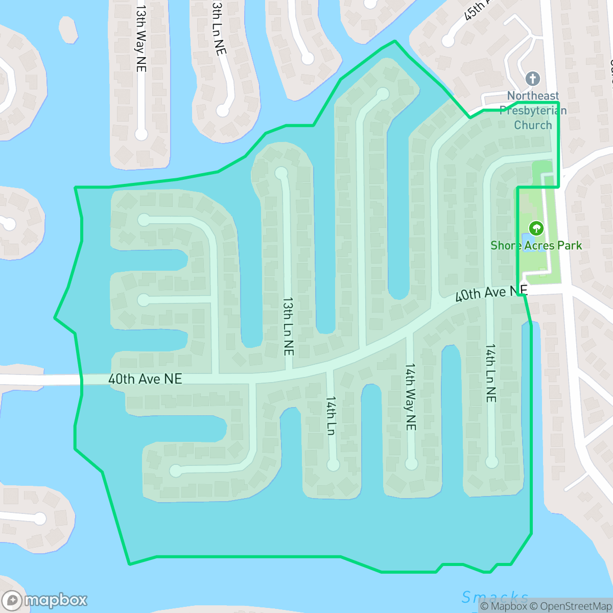 Map showing the location of Patrician Point, St. Petersburg, FL