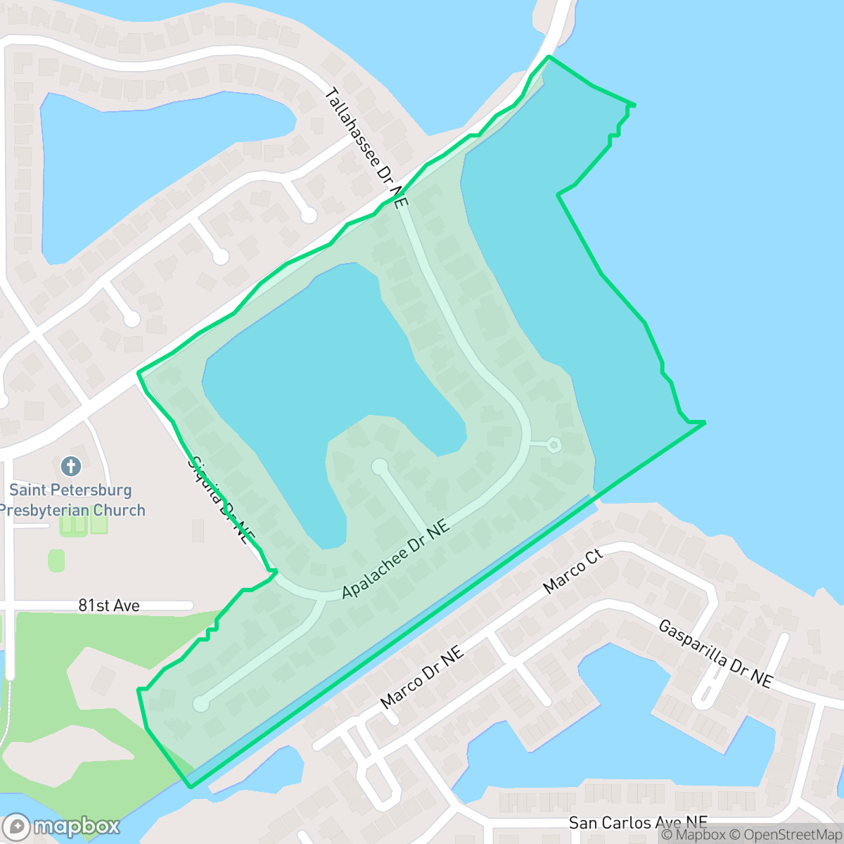 Map showing the location of Renaissance, St. Petersburg, FL
