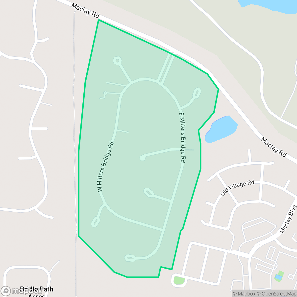 Map showing the location of Bobbin Trace, Tallahassee, FL